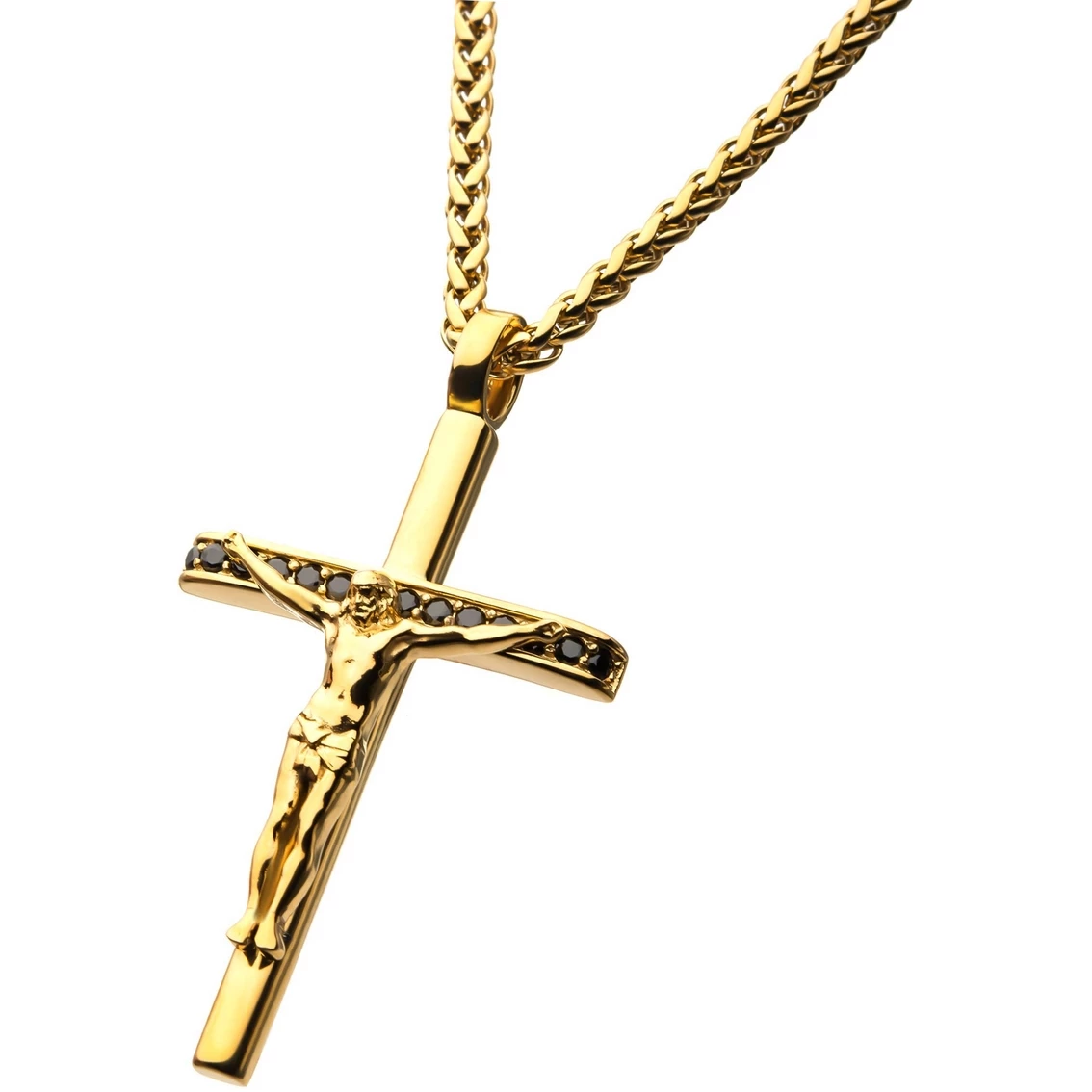 Top 10 β¨ INOX Stainless Steel Yellow Goldtone 24 In. Crucifix Pendant π 2 Top 10 β¨ INOX Stainless Steel Yellow Goldtone 24 In. Crucifix Pendant π - Image 2