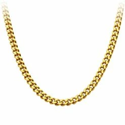 Wholesale 🤩 INOX Men's 18K Goldtone Miami Cuban Chain Necklace ⭐