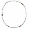 Coupon 🛒 Other Brands Sterling Silver Necklace With Brown Immersion Plating 24 In. 💯