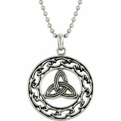 Budget 🎉 Other Brands Stainless Steel Pendant On Bead Chain 24 In. 👍