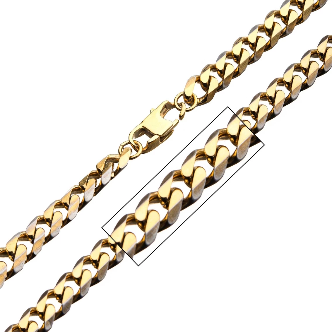 Buy π₯° INOX Men's Stainless Steel Yellow Goldtone Curb Chain And Bracelet Set π 3 Buy π₯° INOX Men's Stainless Steel Yellow Goldtone Curb Chain And Bracelet Set π - Image 3