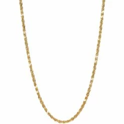 Budget 😍 Other Brands 14K Gold Diamond Cut Semi Solid Rope Chain Necklace 💯