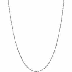 Coupon 🧨 Other Brands 14K White Gold 1.70mm Singapore Chain Necklace 🔔