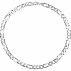 Outlet 🎁 Sofia B. Sterling Silver 12.3mm Flat Figaro Chain Necklace ❤️ -Men‘s Jewelry Shop unnamed file 394