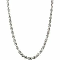 Wholesale 🛒 Other Brands Sterling Silver 8mm Diamond Cut Rope Chain 👍