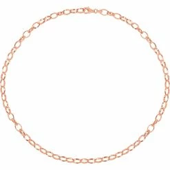 Cheapest 😀 Sofia B. 18K Rose Gold Plated Sterling Silver Rolo Chain Necklace 🔥