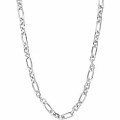 Best Pirce 🛒 Sofia B. Sterling Silver 6mm Diamond Cut Figaro Chain Necklace ⌛