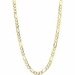 Hot Sale 😍 Other Brands 14K Yellow Gold 3.4mm Solid Figaro Chain Necklace ⭐