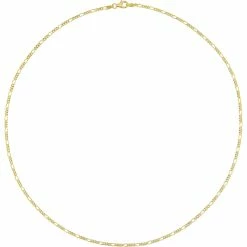 Hot Sale 🔔 Sofia B. 18K Gold Plated Sterling Silver 2.2mm Figaro Chain Necklace ❤️
