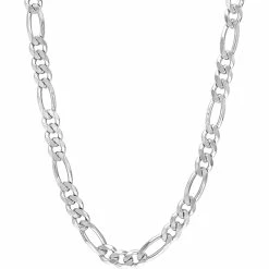 Deals 🔔 Sofia B. Sterling Silver 5.5mm Figaro Chain Necklace 🥰