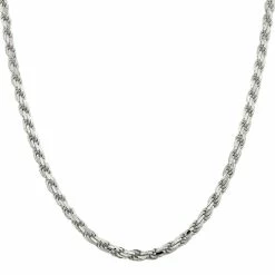 Hot Sale 🤩 Other Brands Sterling Silver 5.75mm Diamond Cut Rope Chain 👍