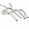 Deals ✔️ Other Brands Polished Stainless Steel Virgo Zodiac Pendant 24 In. ✨