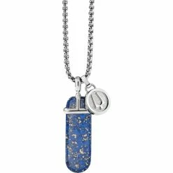 Budget ⌛ Bulova Classic 26 In. Necklace With Lapis Pendant 🔔