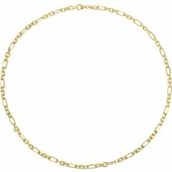 Best deal 🤩 Sofia B. 18K Gold Over Sterling Silver 6mm Diamond Cut Figaro Chain Necklace 😉 -Men‘s Jewelry Shop unnamed file 512