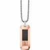 Discount 🌟 Bulova Latin Grammy Rose Gold 🐶 Dogtag Pendant Necklace 🧨