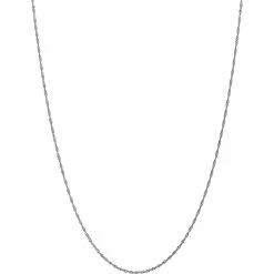 Coupon ⌛ Other Brands 14K White Gold 1.4mm Singapore Chain ❤️