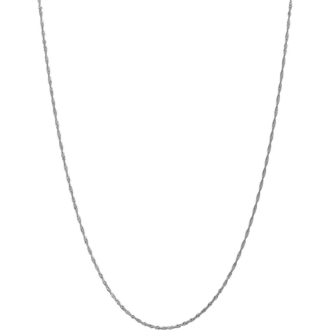 Coupon ⌛ Other Brands 14K White Gold 1.4mm Singapore Chain ❤️ 1 Coupon ⌛ Other Brands 14K White Gold 1.4mm Singapore Chain ❤️