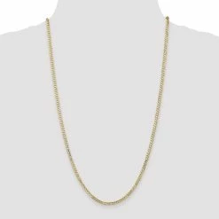 Best deal 🎁 Other Brands 14K Yellow Gold 3mm Open Concave Curb Chain ⭐ -Men‘s Jewelry Shop unnamed file 534