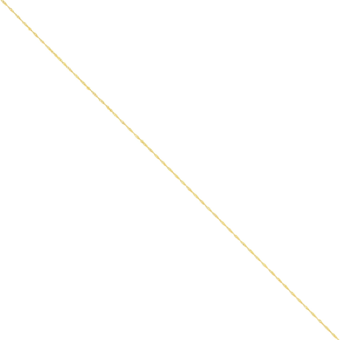 Discount π Other Brands 14K Yellow Gold 1.0mm Singapore Chain Necklace π 1 Discount π Other Brands 14K Yellow Gold 1.0mm Singapore Chain Necklace π