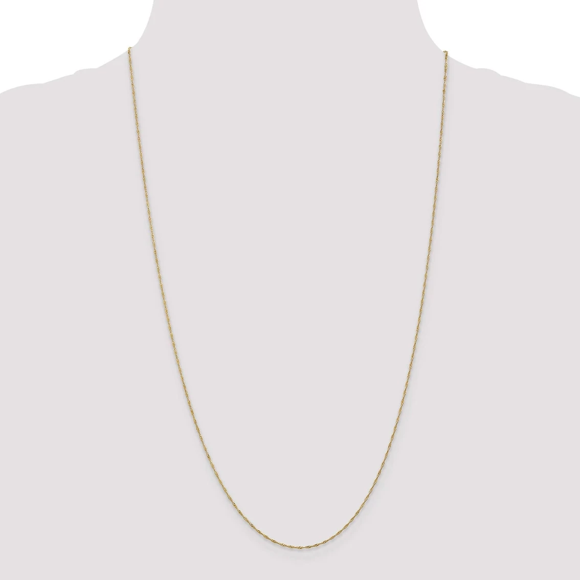 Discount π Other Brands 14K Yellow Gold 1.0mm Singapore Chain Necklace π 5 Discount π Other Brands 14K Yellow Gold 1.0mm Singapore Chain Necklace π - Image 5