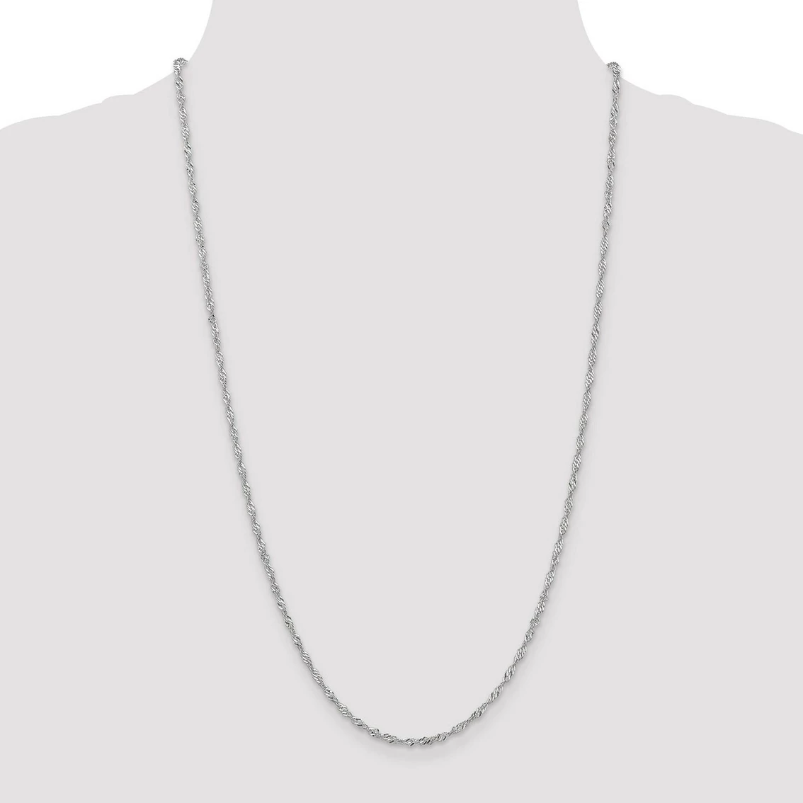 Best Sale π Other Brands 14K White Gold 2.0mm Singapore Chain Necklace π₯° 5 Best Sale π Other Brands 14K White Gold 2.0mm Singapore Chain Necklace π₯° - Image 5