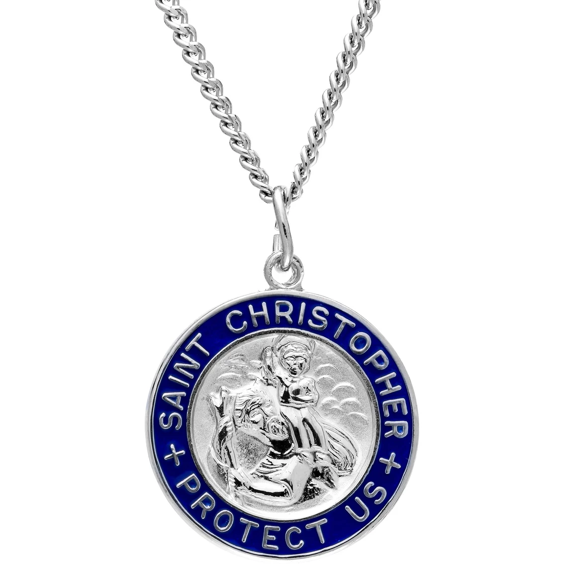 Top 10 π Other Brands Sterling Silver Saint Christopher Medal With Blue Epoxy And Stainless Chain 24 In. π₯° 1 Top 10 π Other Brands Sterling Silver Saint Christopher Medal With Blue Epoxy And Stainless Chain 24 In. π₯°