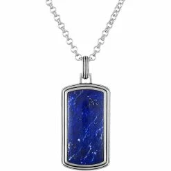Brand new 😍 Esquire Sterling Silver Blue Lapis 🐕 Dog Tag Pendant ✨