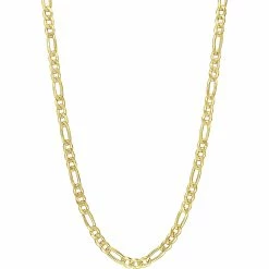 Buy 👍 Sofia B. 18K Yellow Gold Over Sterling Silver 3.8mm Figaro Chain Necklace 😉
