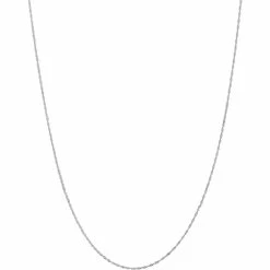 Promo 🌟 Other Brands 14K White Gold 1.10mm Singapore Chain 🔥