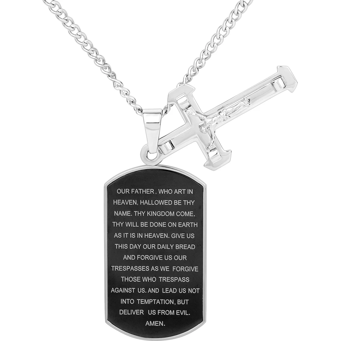 Flash Sale π― Other Brands Stainless Steel Black Ion Plated Crucifix Prayer Pendant π 2 Flash Sale π― Other Brands Stainless Steel Black Ion Plated Crucifix Prayer Pendant π - Image 2