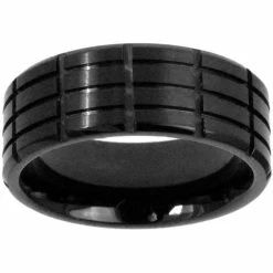 Outlet 👍 Other Brands Black Ion Plated Stainless Steel 8mm Band 🎉