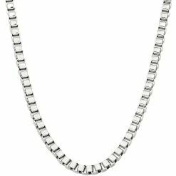 Promo 🛒 Black & Blue Jewelry Black & Blue Steel And Diamond Box Chain 24 In. ❤️