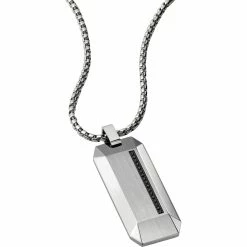 Best Sale 😍 Bulova Precisionist Black Diamond 🐕 Dogtag Pendant Necklace ✨ -Men‘s Jewelry Shop unnamed file 632