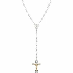 Best deal 🔔 Black & Blue Jewelry Black & Blue Stainless Steel And IP Plating Diamond Accent Rosary Necklace 🌟