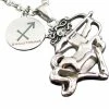Deals 🤩 Other Brands Polished Stainless Steel Sagittarius Zodiac Pendant 24 In. ✔️