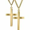 Cheap ❤️ Other Brands 14K Gold Filled Men's Cross With Lord's Prayer And Stainless Chain 24 In. 👍