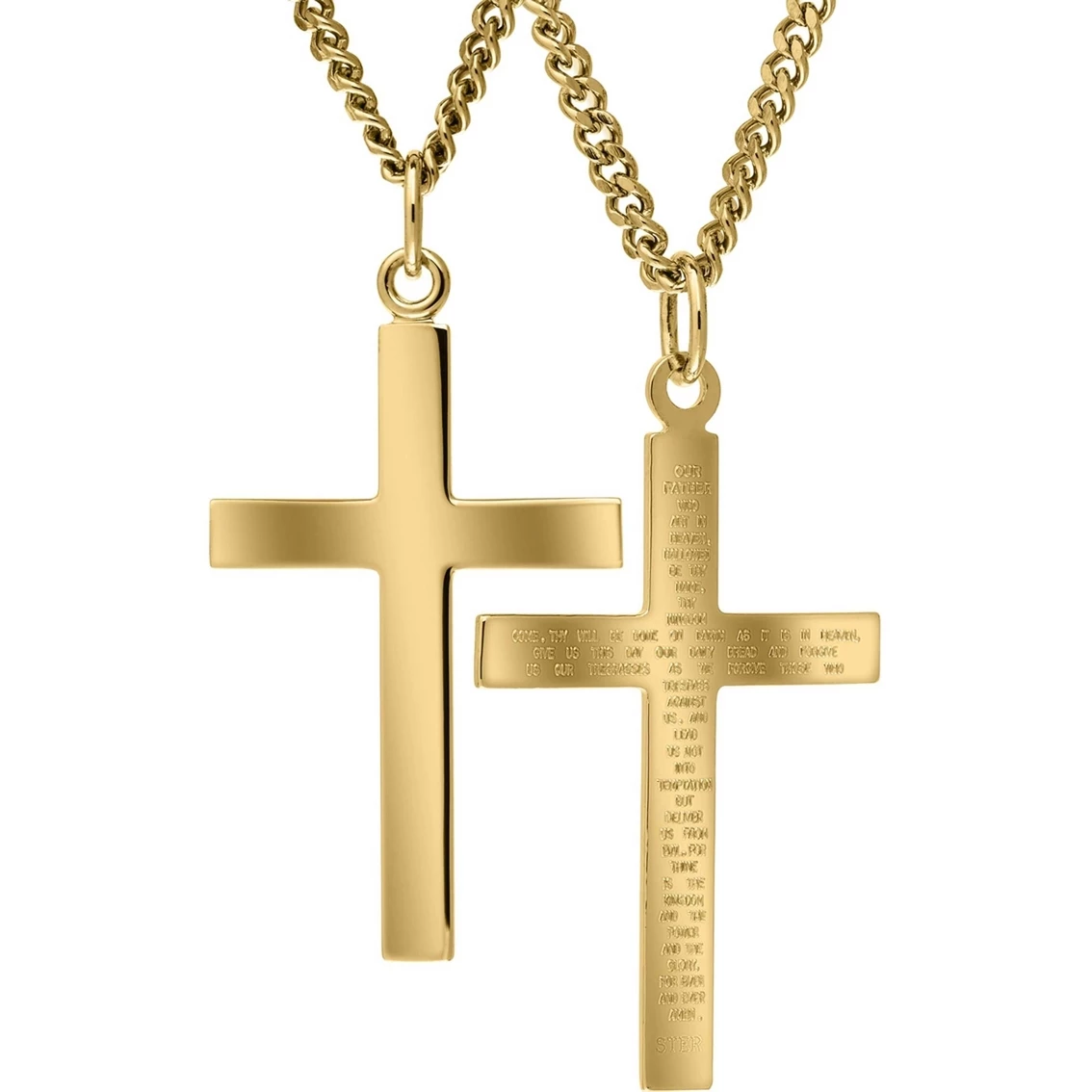 Cheap β€οΈ Other Brands 14K Gold Filled Men's Cross With Lord's Prayer And Stainless Chain 24 In. π 1 Cheap β€οΈ Other Brands 14K Gold Filled Men's Cross With Lord's Prayer And Stainless Chain 24 In. π