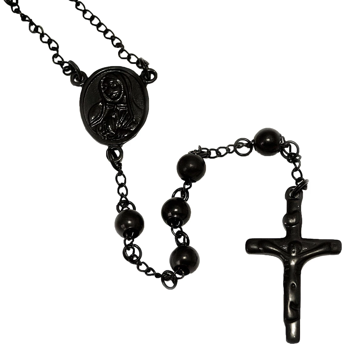 Top 10 π― Other Brands Stainless Steel Black IP Beaded Medalion And Cross 37 In. Rosary Necklace π€© 1 Top 10 π― Other Brands Stainless Steel Black IP Beaded Medalion And Cross 37 In. Rosary Necklace π€©