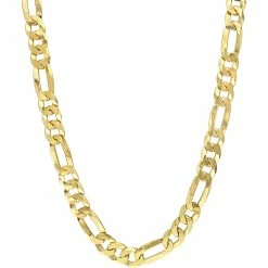 Promo 🔔 Sofia B. 18K Gold Plated Sterling Silver 8.9mm Flat Figaro Chain Necklace 👏