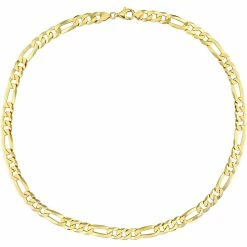 Promo π Sofia B. 18K Gold Plated Sterling Silver 8.9mm Flat Figaro Chain Necklace π 5 Promo π Sofia B. 18K Gold Plated Sterling Silver 8.9mm Flat Figaro Chain Necklace π -Menβs Jewelry Shop unnamed file 673