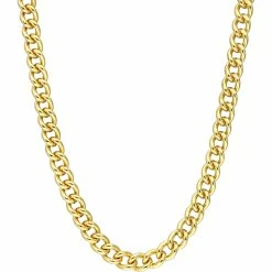 Deals ⭐ Sofia B. 18K Gold Over Sterling Silver 6.5mm Curb Link Chain Necklace 🌟