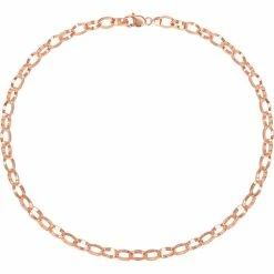 Flash Sale 🔔 Sofia B. 18K Rose Gold Plated Sterling Silver 10.5mm Rolo Chain Necklace 🎉