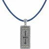 Deals ✔️ Robert Manse Designs Robert Manse Men's Sterling Silver And 18k Gold Leather Cord Tribal Cross Pendant 🔥