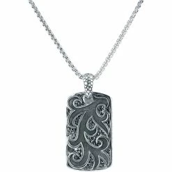 New 🧨 Robert Manse Designs Sterling Silver Double 🐕 Dog Tag Pendant 22 In. ❤️