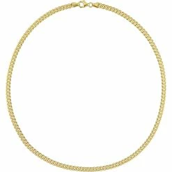 Cheap 🔔 Sofia B. 18k Gold Plated Sterling Silver 4.4mm Curb Link Chain Necklace 👏 -Men‘s Jewelry Shop unnamed file 738