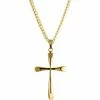 Top 10 🌟 Other Brands 14K Yellow Gold Filled Solid Cross Pendant With 24" Stainless Chain 🥰