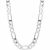 Best deal ⭐ Other Brands Sterling Silver Figaro Chain Necklace 24 In. 🎉
