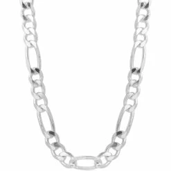 Best deal ⭐ Other Brands Sterling Silver Figaro Chain Necklace 24 In. 🎉