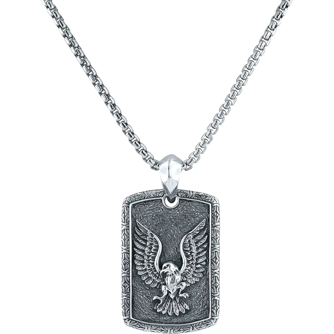 Best Pirce ๐ Robert Manse Designs Sterling Silver Carved Eagle ๐ฆฎ Dog Tag Pendant 22 In. ๐ 1 Best Pirce ๐ Robert Manse Designs Sterling Silver Carved Eagle ๐ฆฎ Dog Tag Pendant 22 In. ๐