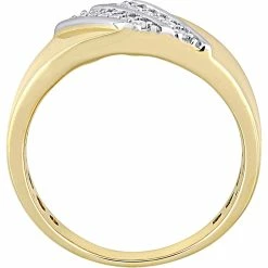 Best Sale 👍 Sofia B. Two-Tone Sterling Silver 1/4 CTW Diamond Double Row Men's Ring 🌟 -Men‘s Jewelry Shop unnamed file 77